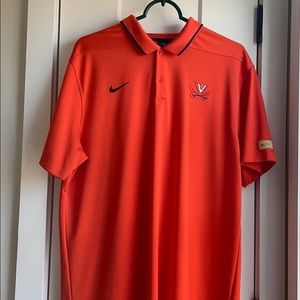 Nike Elite dri fit UVA golf polo shirt